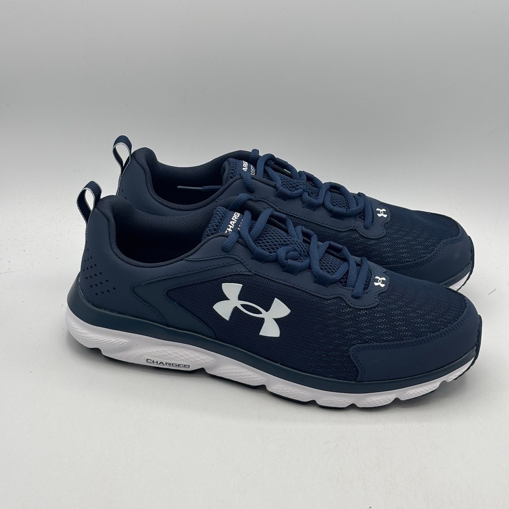 Under Armour Charged Assert 9 Shoes Mens Size 11 Blue White Running 3024857-400